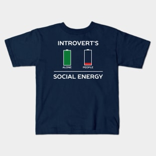 Energy Is Low Funny Introvert Humour Kids T-Shirt